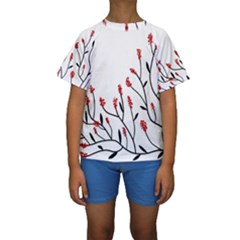 Elegant Tree Kids  Short Sleeve Swimwear