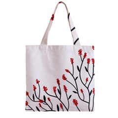 Elegant Tree Zipper Grocery Tote Bag by Valentinaart