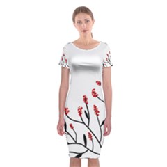 Elegant Tree Classic Short Sleeve Midi Dress