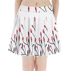 Elegant Tree Pleated Mini Skirt