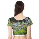 Wild Flowers Short Sleeve Crop Top (Tight Fit) View2