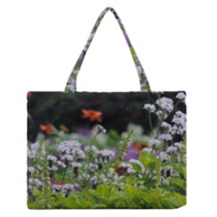 Wild Flowers Medium Zipper Tote Bag by picsaspassion