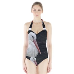 Stork Bird Halter Swimsuit