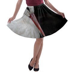 Stork Bird A-line Skater Skirt