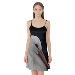 Wild Stork Bird Satin Night Slip