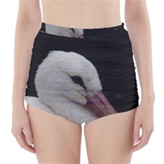 Wild Stork Bird High-waisted Bikini Bottoms