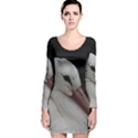 Wild Stork bird Long Sleeve Velvet Bodycon Dress View1