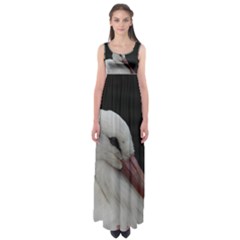 Wild Stork Bird Empire Waist Maxi Dress by picsaspassion