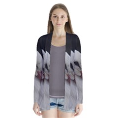 Wild Stork Bird Drape Collar Cardigan by picsaspassion