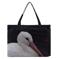 Wild Stork Bird Medium Zipper Tote Bag by picsaspassion