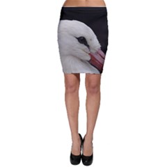 Wild Stork Bird, Close-up Bodycon Skirt