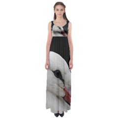 Wild Stork Bird, Close-up Empire Waist Maxi Dress by picsaspassion