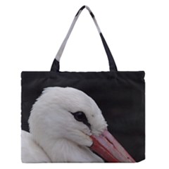 Wild Stork Bird, Close-up Medium Zipper Tote Bag by picsaspassion