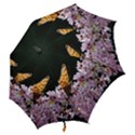 Butterfly sitting on flowers Hook Handle Umbrellas (Small) View2