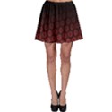 Ombre Black and Red Passion Floral Pattern Skater Skirt View1