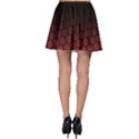 Ombre Black and Red Passion Floral Pattern Skater Skirt View2