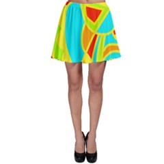 Colorful Decor Skater Skirt