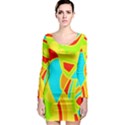 Colorful decor Long Sleeve Bodycon Dress View1