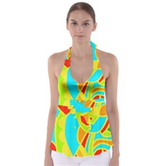 Colorful Decor Babydoll Tankini Top by Valentinaart