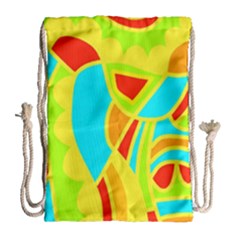 Colorful Decor Drawstring Bag (large)