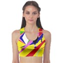 Yellow abstraction Sports Bra View1