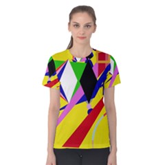 Yellow Abstraction Women s Cotton Tee