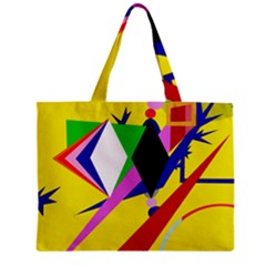 Yellow Abstraction Zipper Mini Tote Bag by Valentinaart