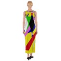 Yellow abstraction Fitted Maxi Dress View2