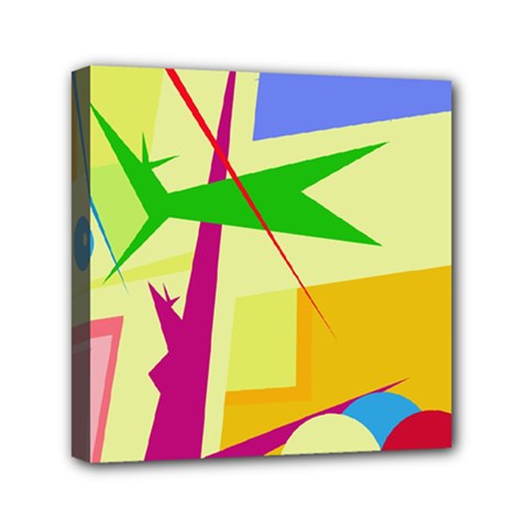 Colorful Abstract Art Mini Canvas 6  X 6 