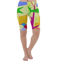 Colorful Abstract Art Cropped Leggings 