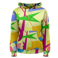 Colorful Abstract Art Women s Pullover Hoodie by Valentinaart