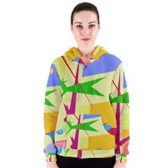 Colorful Abstract Art Women s Zipper Hoodie