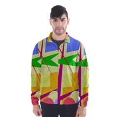 Colorful Abstract Art Wind Breaker (men)