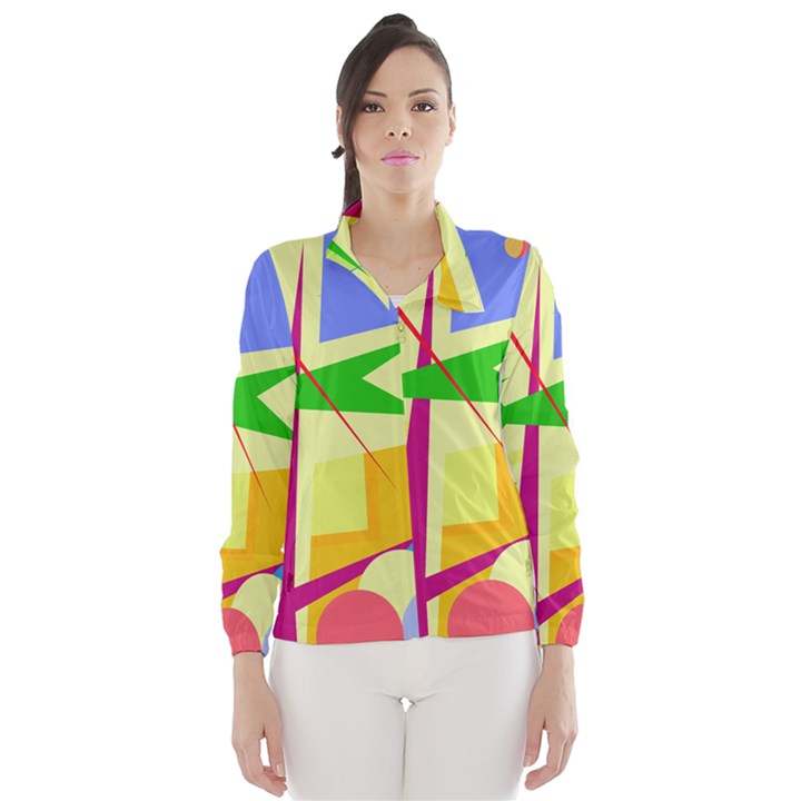 Colorful abstract art Wind Breaker (Women)