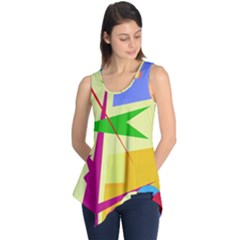 Colorful Abstract Art Sleeveless Tunic