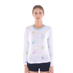 Star Pattern Women s Long Sleeve Tee