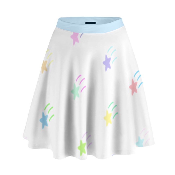 Star Pattern High Waist Skirt