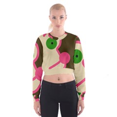 Dog Face Women s Cropped Sweatshirt