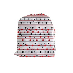 Dots And Lines Drawstring Pouches (large)  by Valentinaart