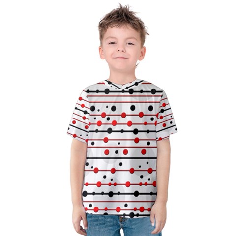 Dots And Lines Kids  Cotton Tee by Valentinaart