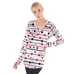 Dots And Lines Women s Tie Up Tee