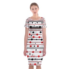 Dots And Lines Classic Short Sleeve Midi Dress