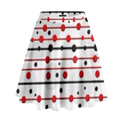 Dots And Lines High Waist Skirt