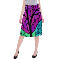 Decorative Tree 2 Midi Beach Skirt