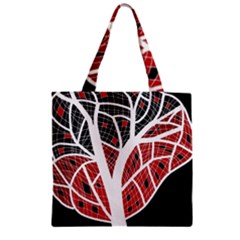 Decorative Tree 3 Zipper Grocery Tote Bag