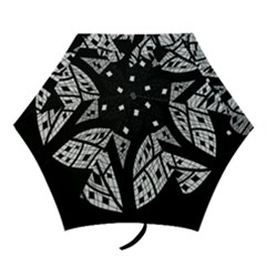 Black And White Tree Mini Folding Umbrellas by Valentinaart