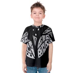 Black And White Tree Kids  Cotton Tee