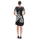 Black and white tree Short Sleeve V-neck Flare Dress View2