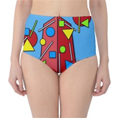 Crazy Building High-waist Bikini Bottoms by Valentinaart