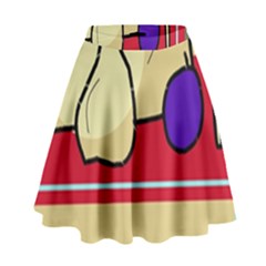 Decorative Art High Waist Skirt